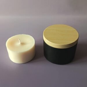 Pot + Bougie rechargeable – Noir