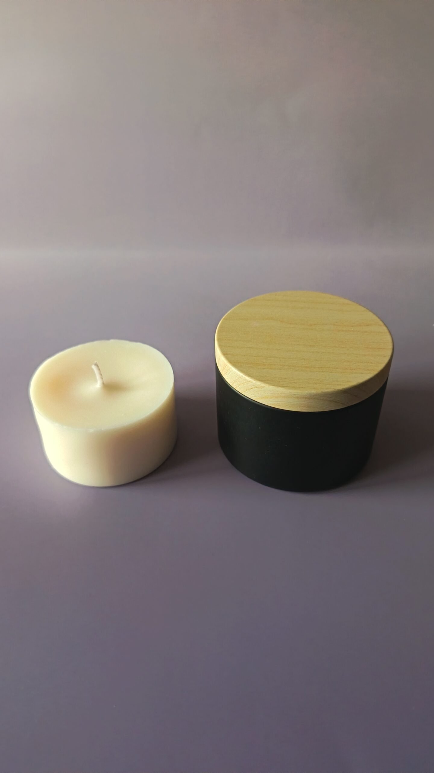 Pot + Bougie rechargeable – Noir